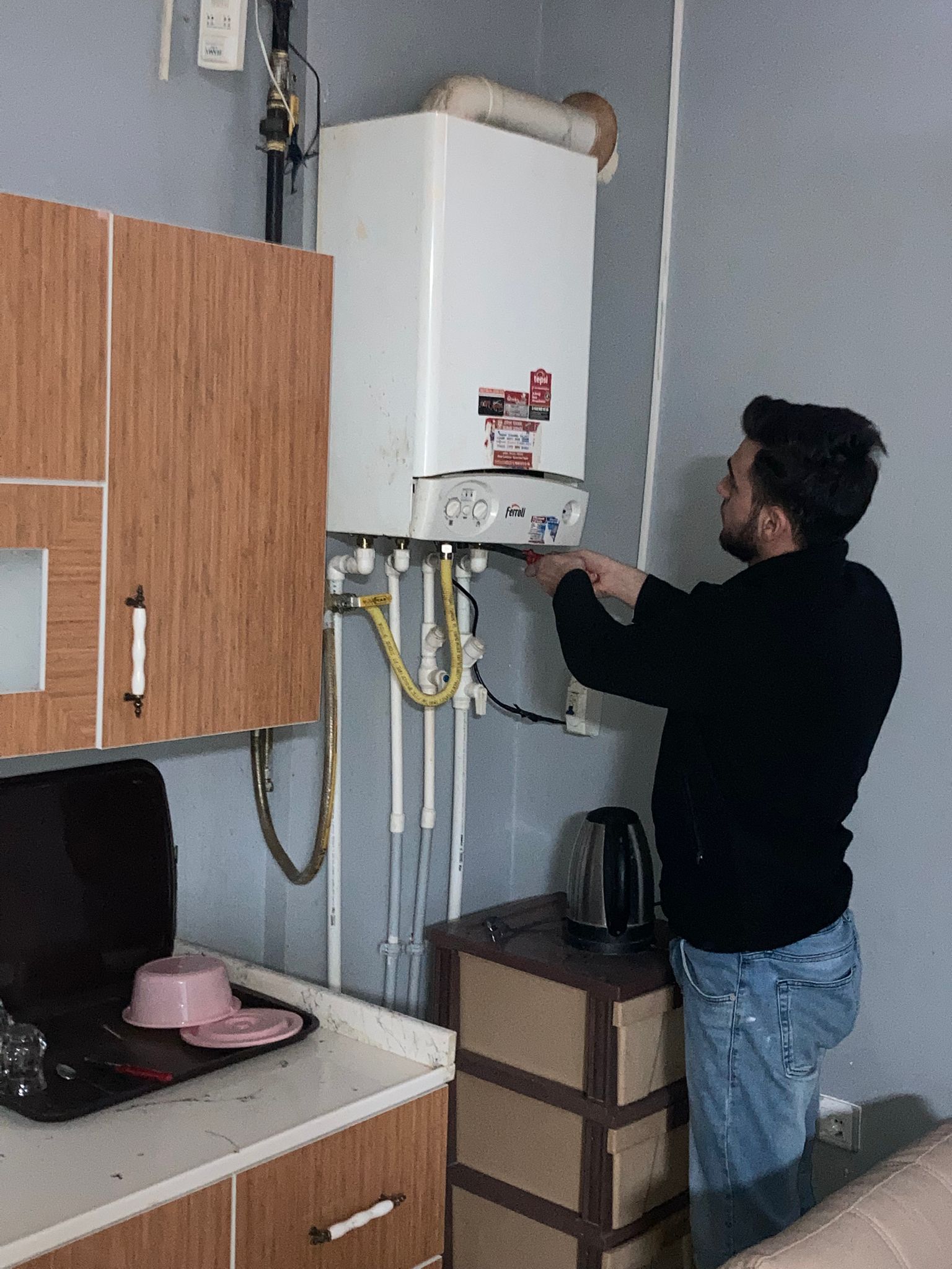 Kombi servis çalışması